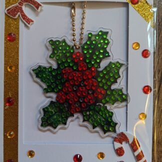 Holly Keychain Christmas Card