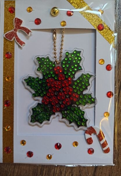 Holly Keychain Christmas Card