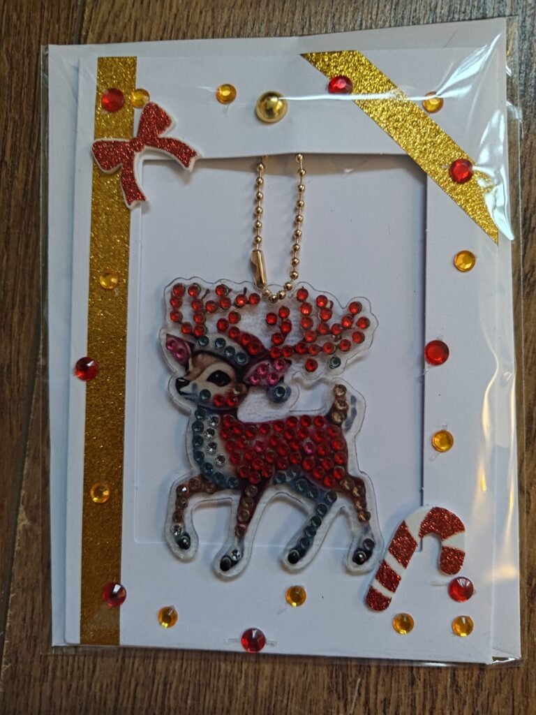 Reindeer Keychain Christmas Card