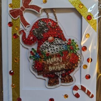 Red Gonk Christmas Keychain Card (Merry & Bright)