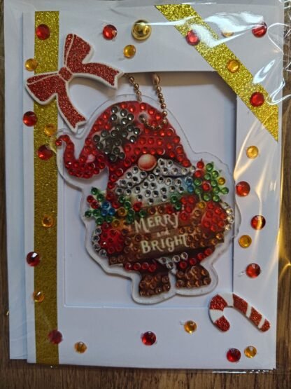 Red Gonk Christmas Keychain Card (Merry & Bright)