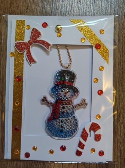 Snowman Keychain Christmas Card