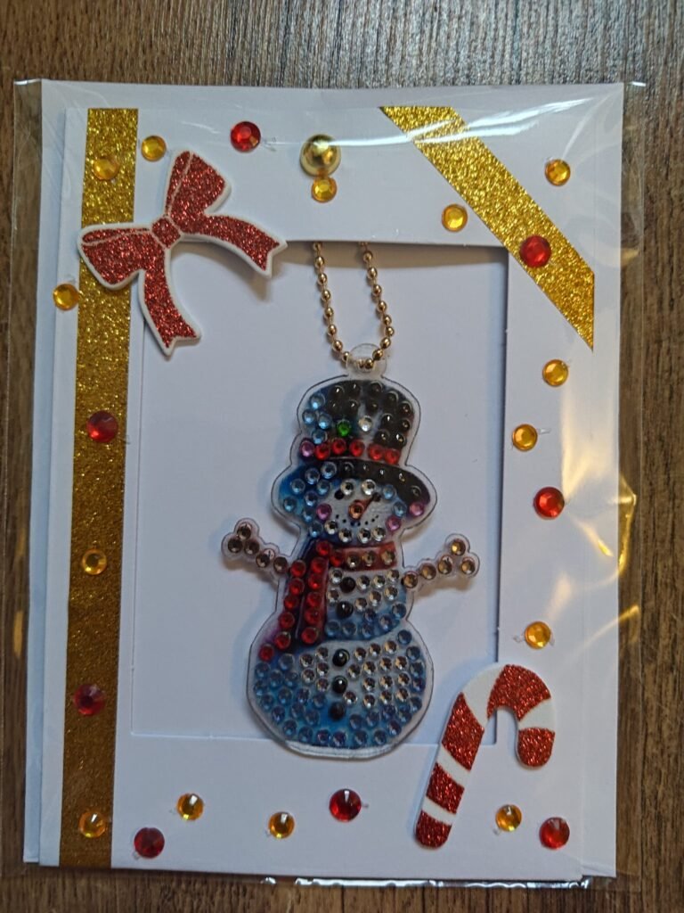 Snowman Keychain Christmas Card
